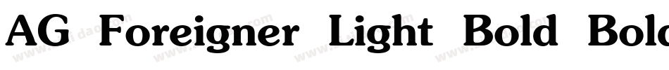 AG Foreigner Light Bold Bold字体转换